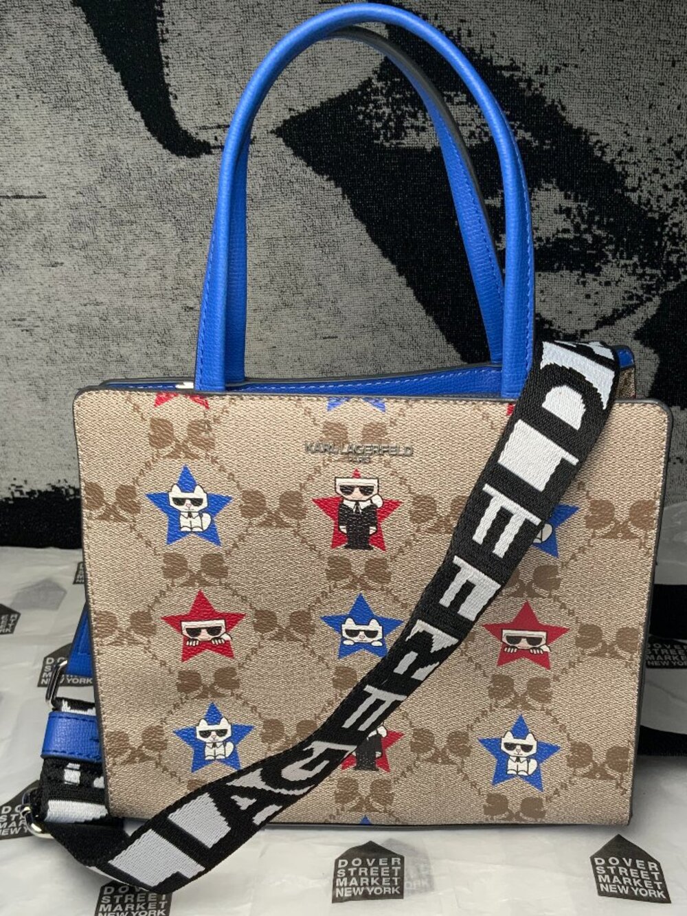 KARL LAGERFELD MONOGRAM SMALL 2WAY SATCHEL- BRAND NEW